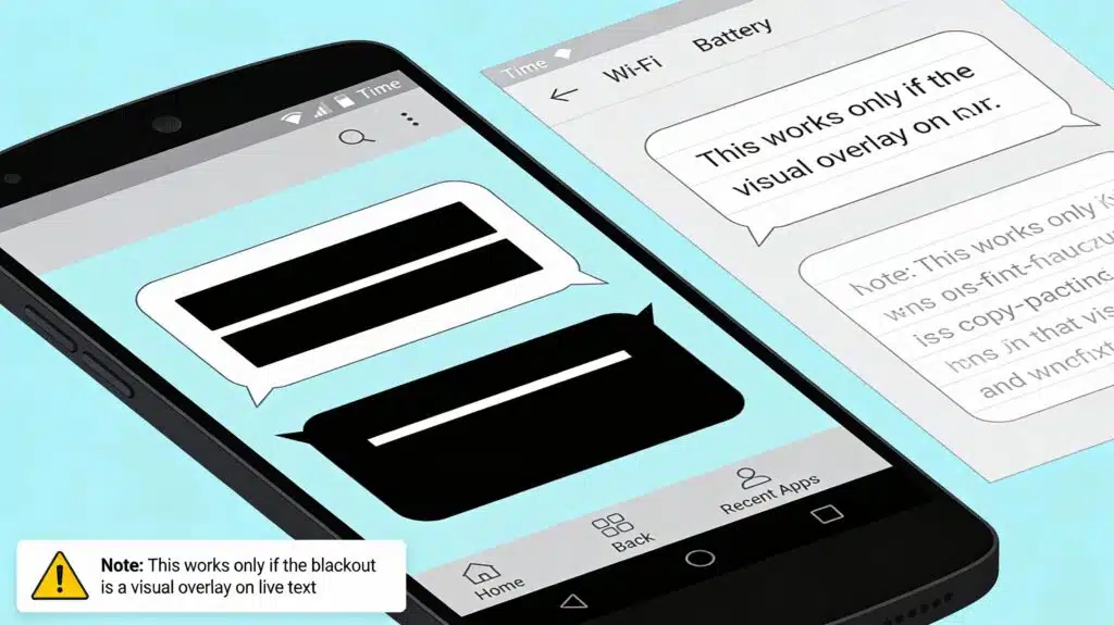 How To Uncover Blacked Out Text on Android