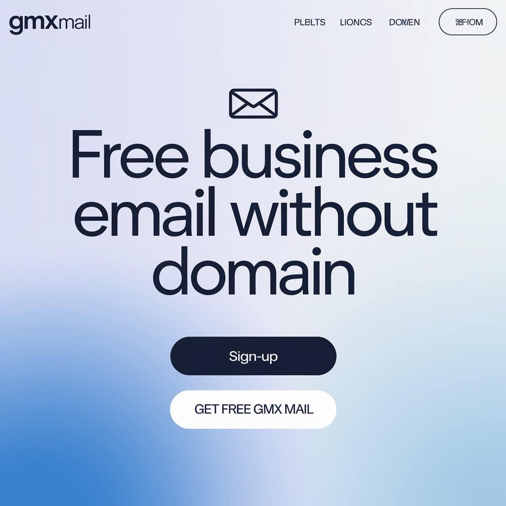 Free business email without domain with GMX mail