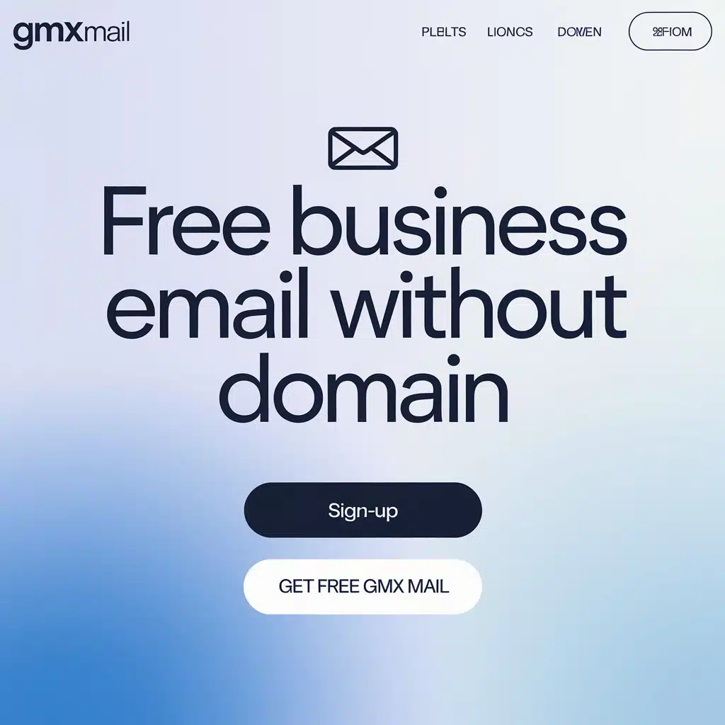 Free business email without domain with GMX mail