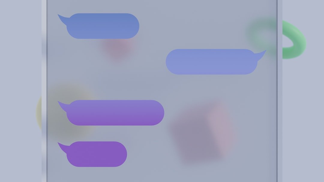 Abstract illustration of chat bubbles representing an AI character-chat app
