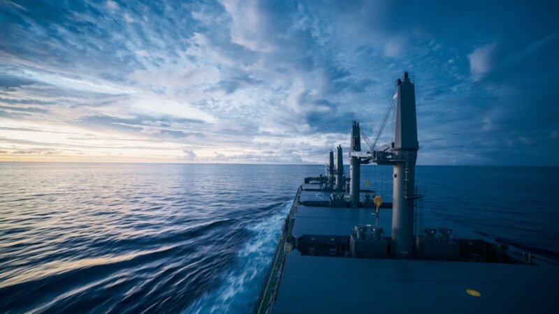 Large cargo vessel at sea, representing the Chinese ship at the center of the AI hallucination incident