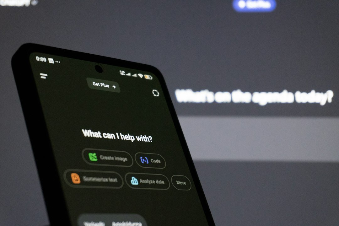 Smartphone screen showing an AI assistant interface