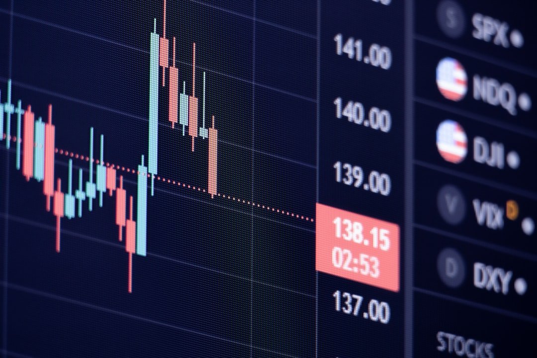 Financial candlestick chart on a dark trading screen representing market and IPO conditions