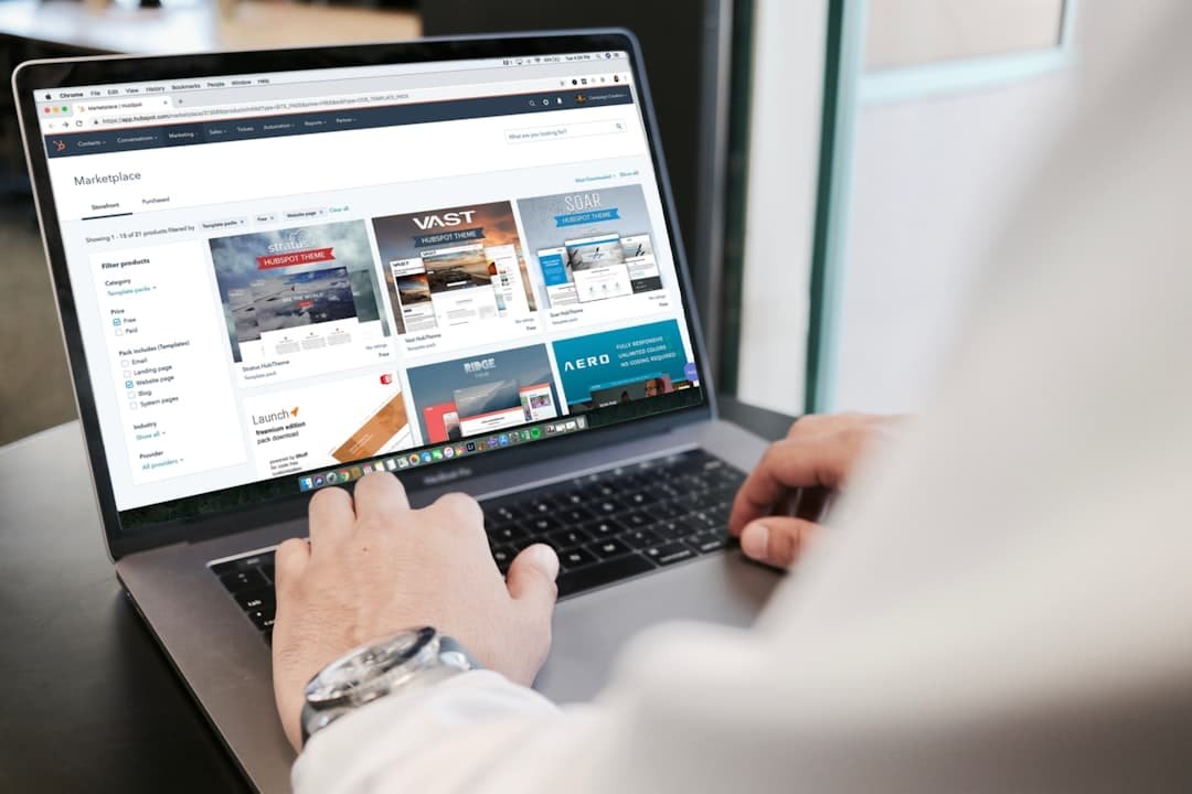 Person browsing an online store on a laptop, representing AI-assisted shopping