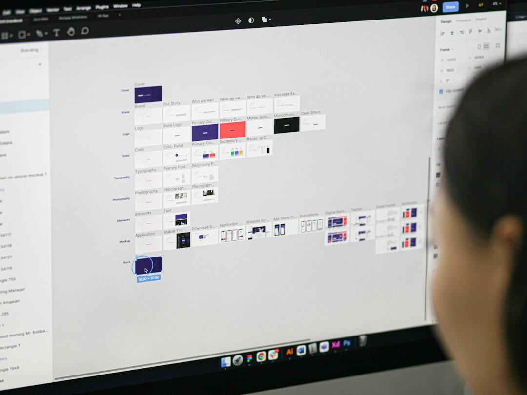 Person reviewing website code and analytics on a screen during an SEO audit