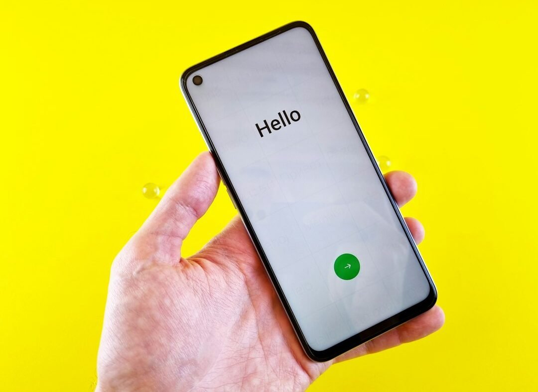 Smartphone displaying a phone call interface screen