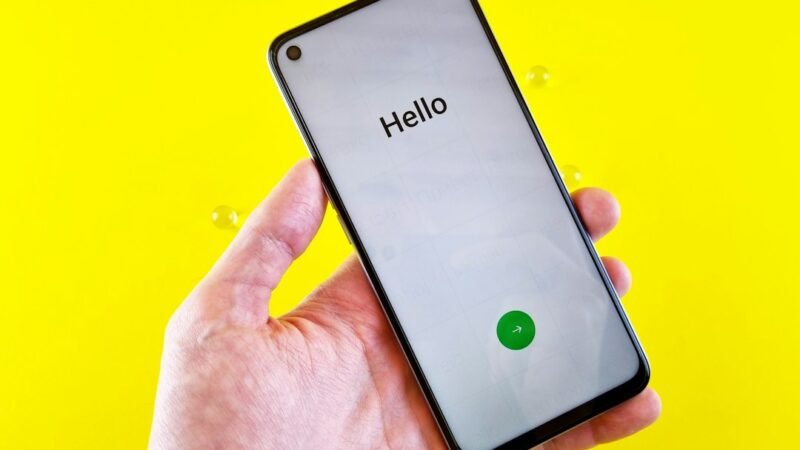 Smartphone displaying a phone call interface screen