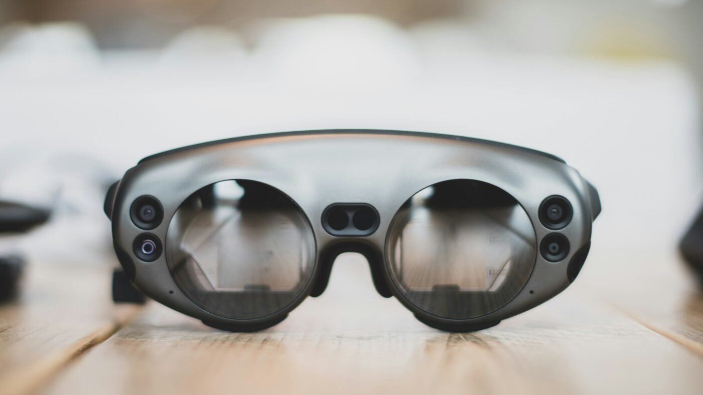 Close-up of AR smart glasses representing Snap's new Specs Intelligence AI assistant