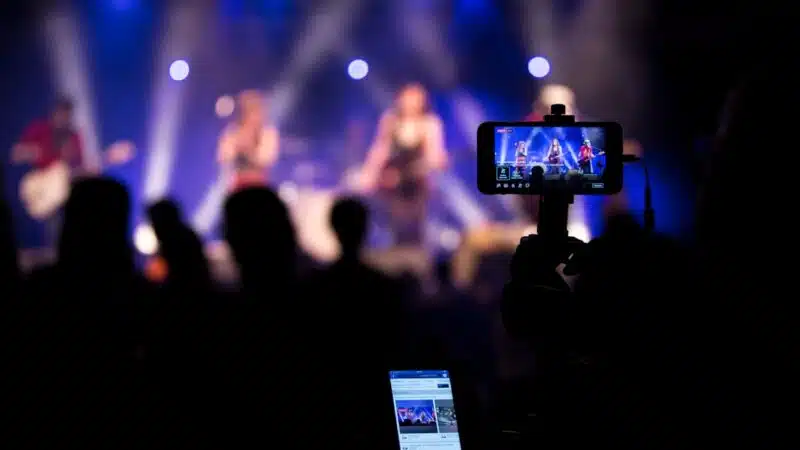 Close-up of a phone screen streaming video, representing short-form content on streaming apps