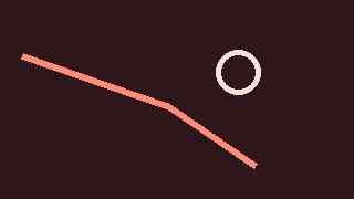 Abstract illustration of a downward trend line with a circle representing declining search traffic