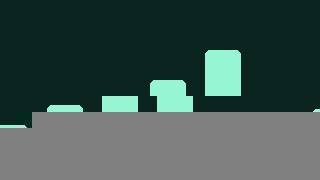 Abstract illustration of stacked bars in green representing a growing funding valuation