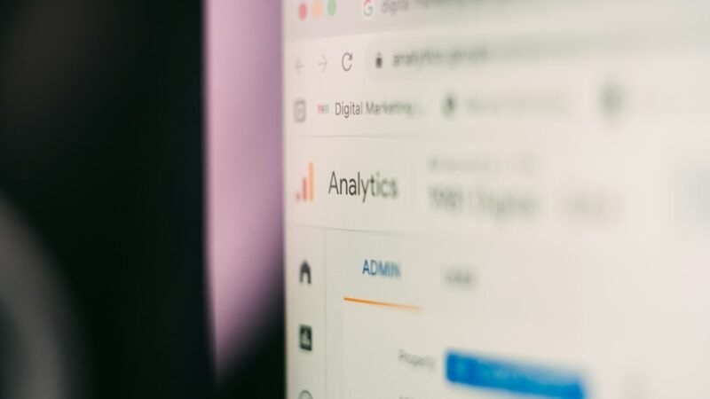 A digital marketing analytics dashboard showing search and advertising data