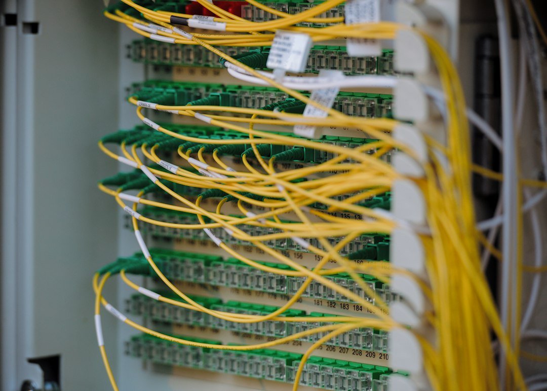 Fibre optic cables representing the infrastructure behind Google's search and cloud revenue