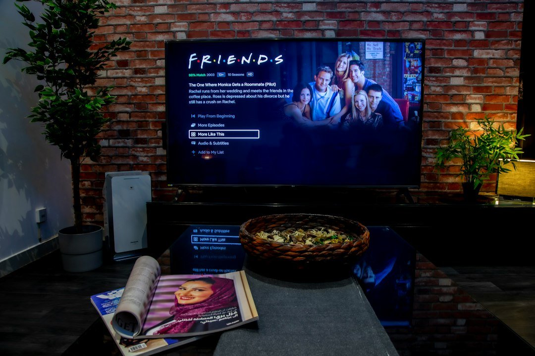 Living room with television for streaming homepage story