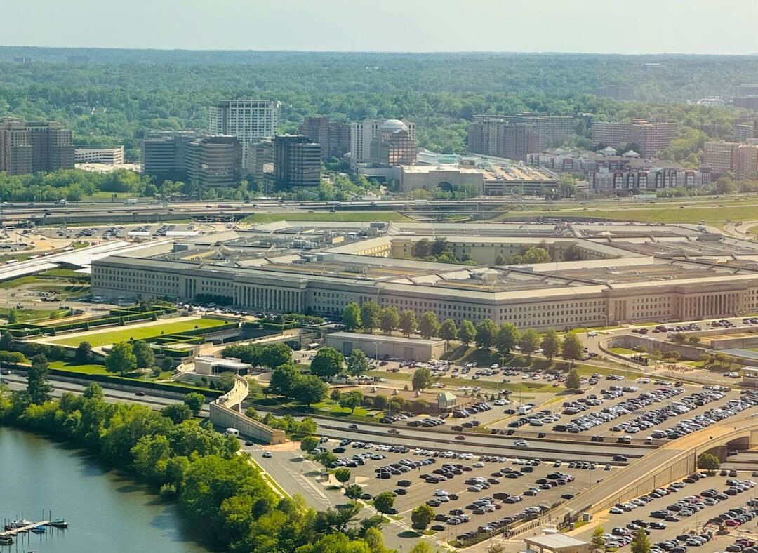 Aerial view of the Pentagon building