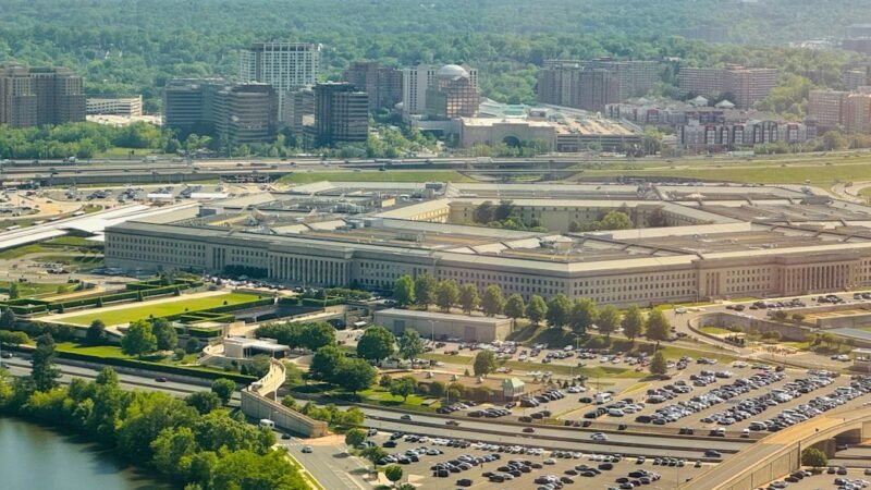 Aerial view of the Pentagon building