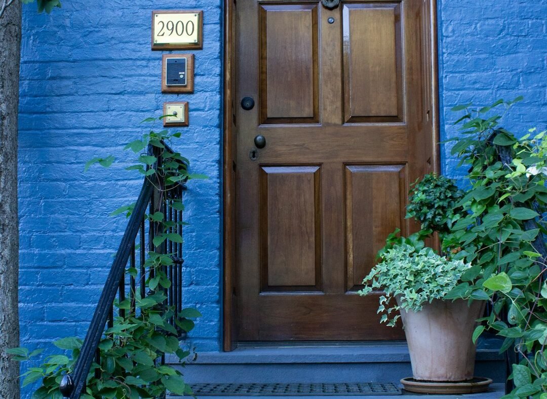 A front door representing Ring's new smart lock hardware announcement