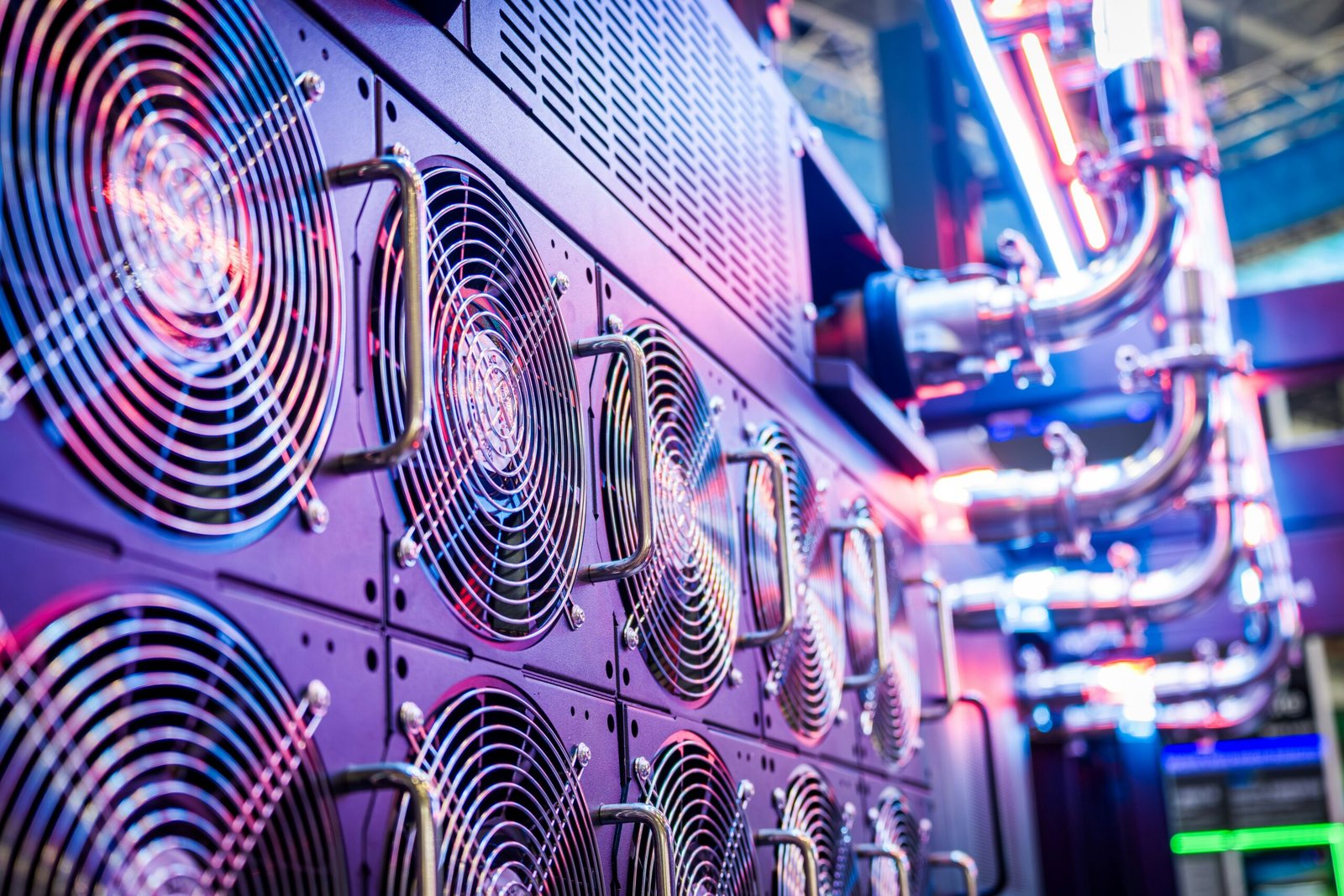 Close-up of server cooling fans in a data center, representing the infrastructure Wikimedia says was hit by heavy AI agent traffic