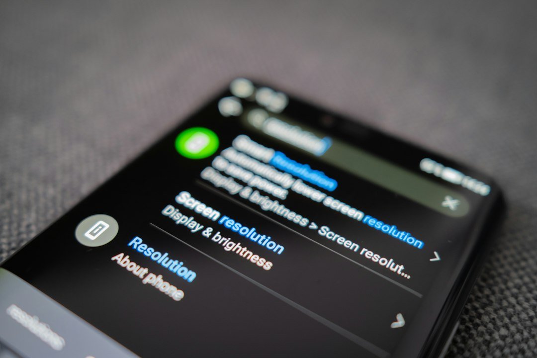Smartphone displaying a notification alert on its screen