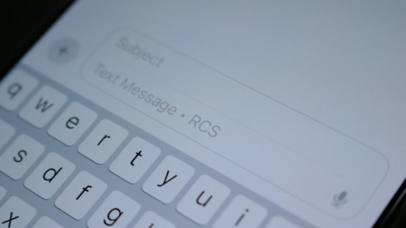 Close-up of a phone keyboard ready to send a message, illustrating what TTM means in text