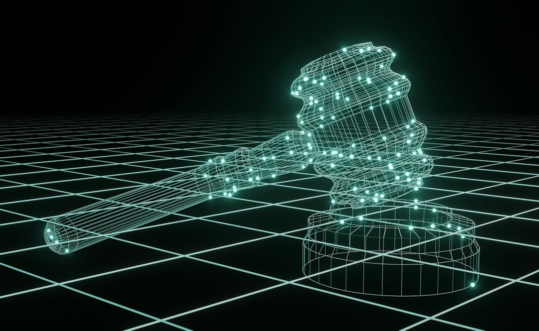 3D rendering of a judge's gavel against a dark background