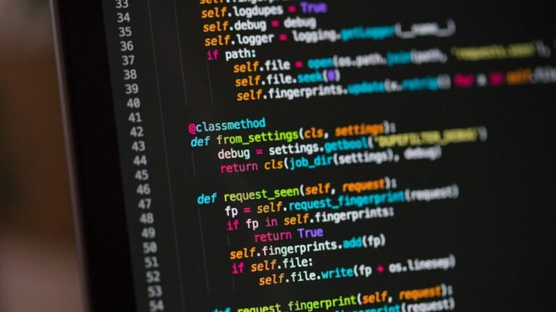 Computer screen filled with code representing Cursor's AI coding assistant platform