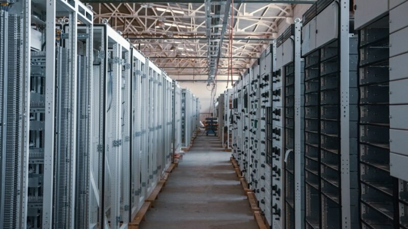 Server racks and cabling representing the AI data center infrastructure at the center of the Microsoft-Nscale deal collapse