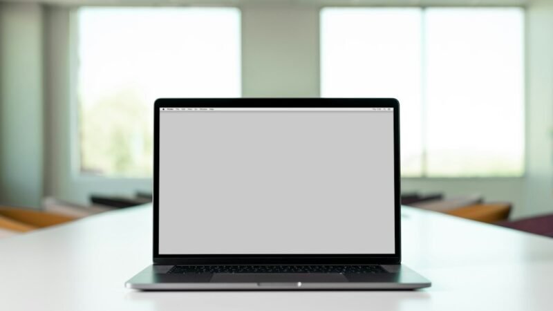 Laptop screen displaying an online advertising dashboard