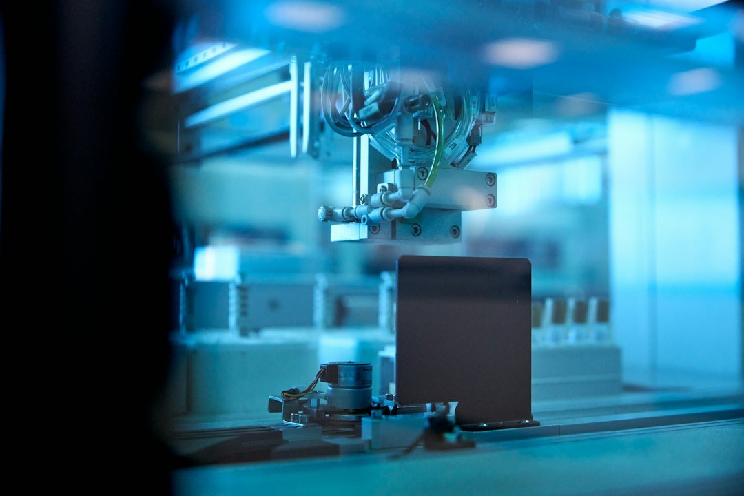 Laboratory researcher processing samples, representing robotics AI research