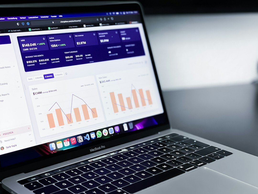 Close up of a performance analytics chart representing click through rate data