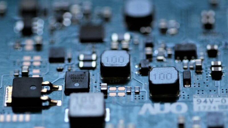 Close-up of a computer circuit board