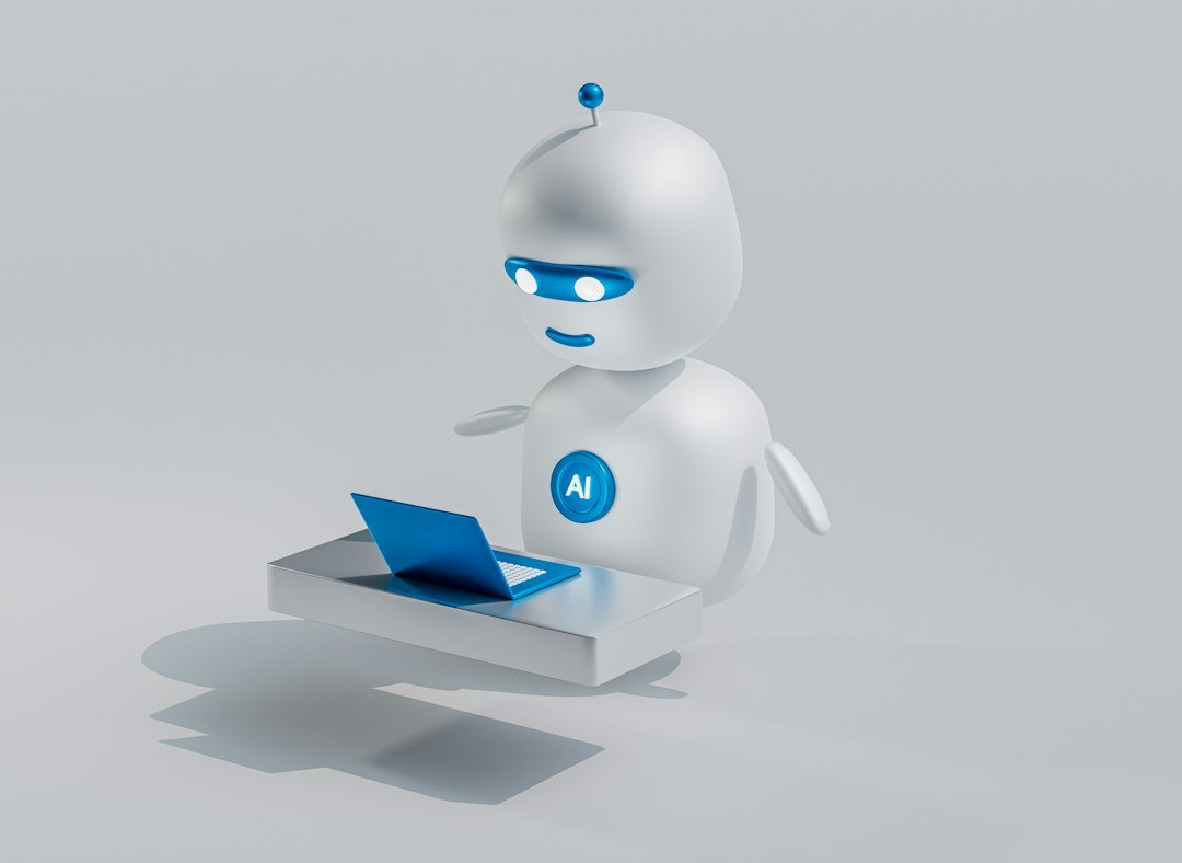 AI chatbot interface glowing on a screen