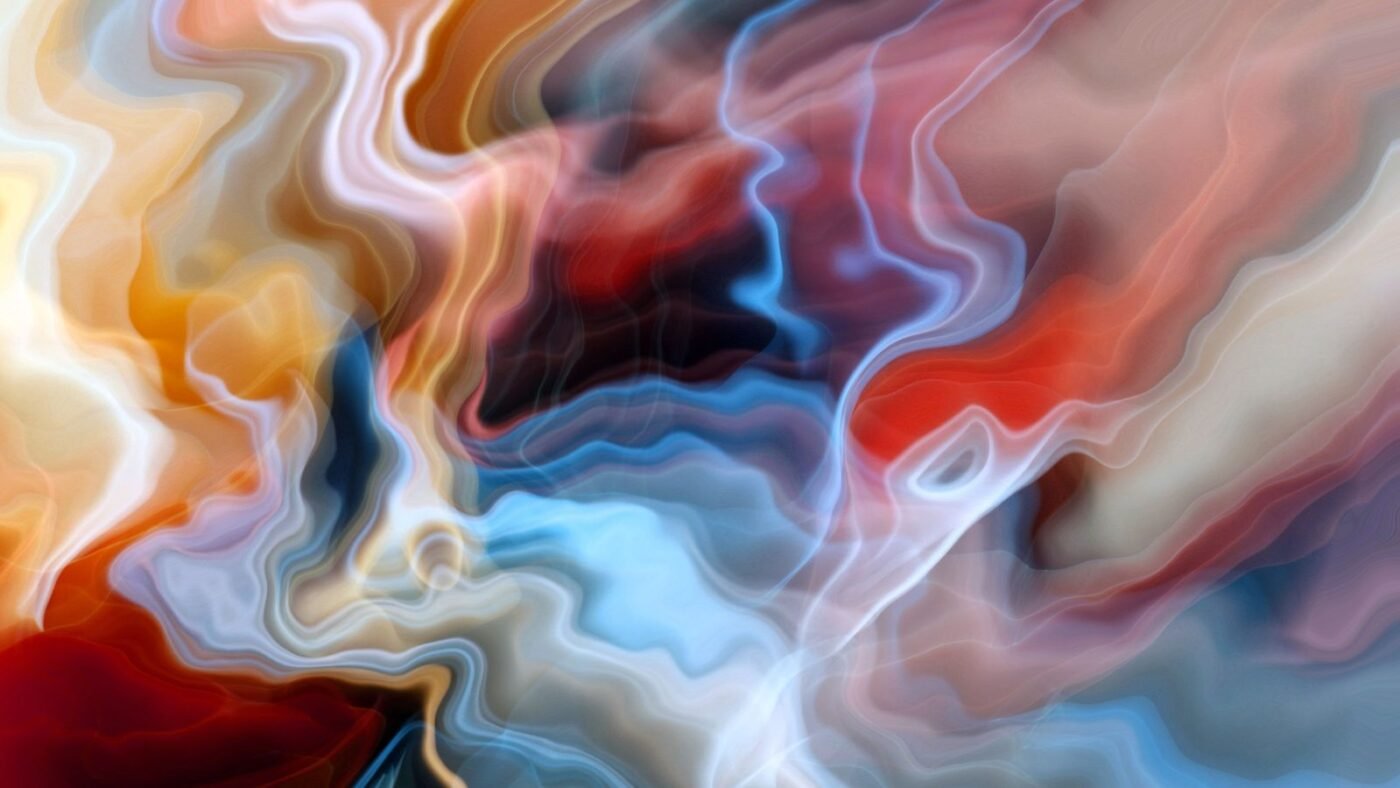 Swirling abstract pattern of blended colors