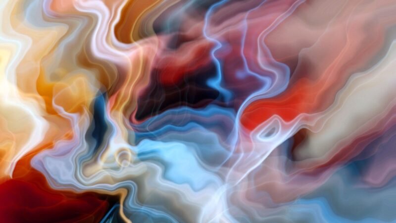 Swirling abstract pattern of blended colors